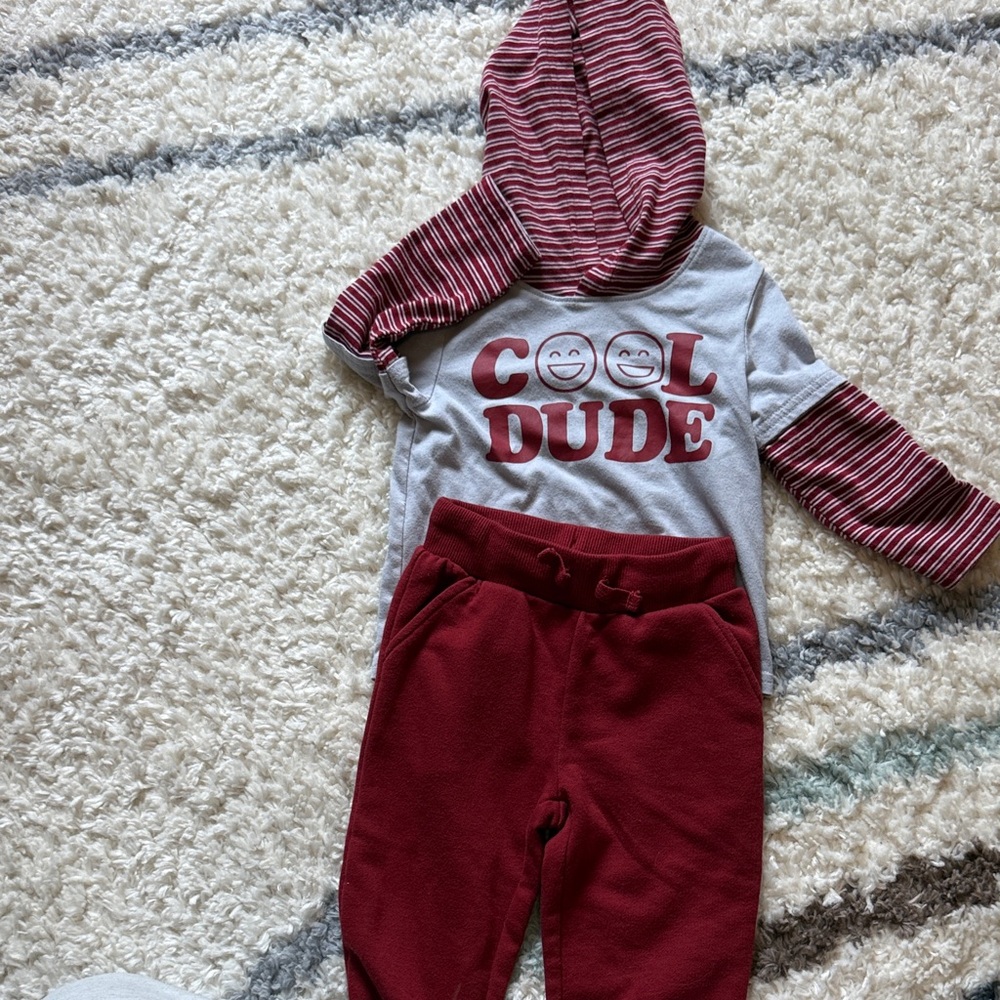 Okie Dokie Red Hooded Top